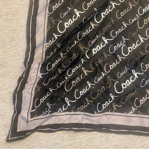 Coach Black and White Scarf